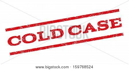 Cold Case watermark stamp. Text caption between parallel lines with grunge design style. Rubber seal stamp with scratched texture. Vector red color ink imprint on a white background.