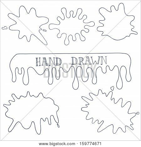 Vector ink hand drawn or white background