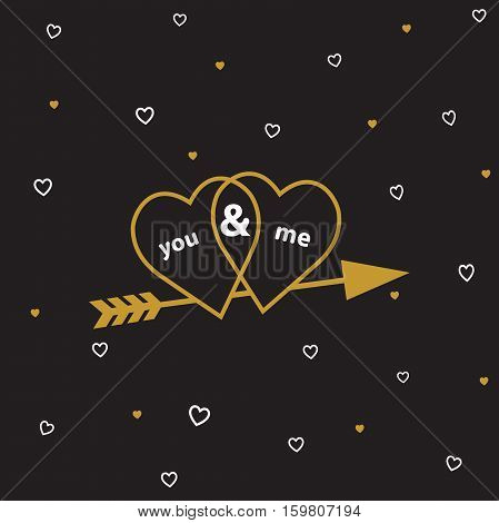 Vectror eps10 illustrations and typography elements.  Valentines day set. I love you vector icon. 14 february.