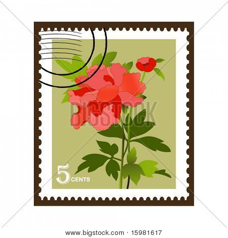 timbre de fleur