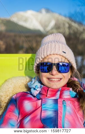 Portrait Of Happy Girl In Sunglasses