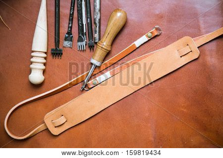 Genuine Leather Camera Strap Handmade With Meatal Tool