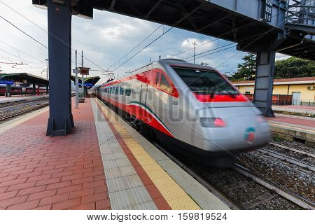 Florence ITALY- September 10 2016: Speed train 