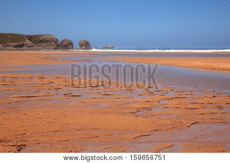Liencres dunes nature reserve in the Cantabrian sea