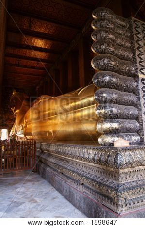 Store sovende Buddha Foots