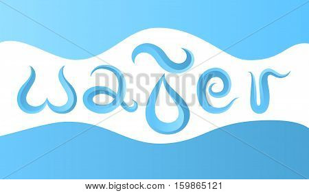 Water Word Gradient Logo