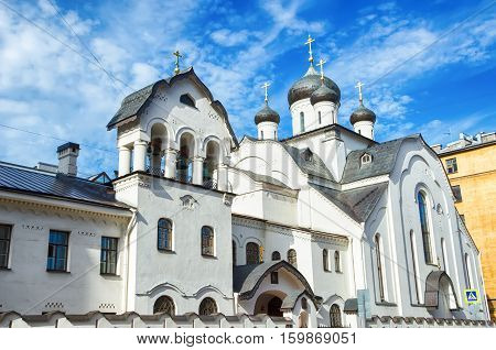 The old Believers Church of the Mother of God Holy Pomeranian Znamenskaya church. SAINT-PETERSBURG RUSSIA.