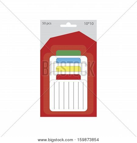 Memo pads illustration. Writing pads on the white background. Vector illustration