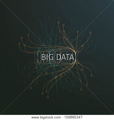 big data background vector illustration. Data streams. Infographic