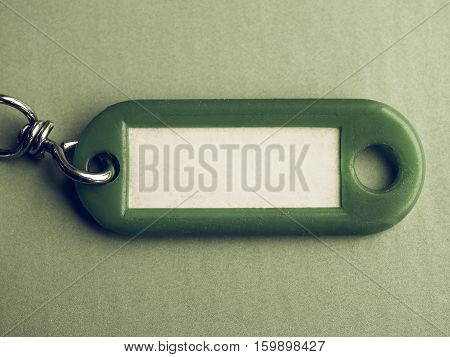 Vintage Looking Green Keyring