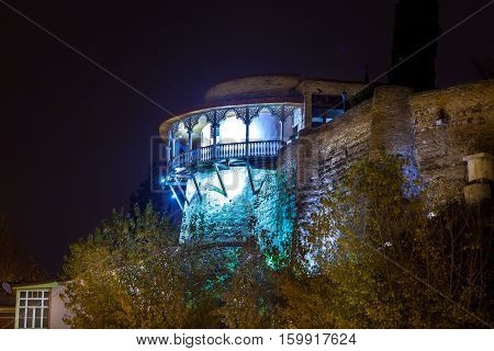 Night View Of Balcony And Terrace Of Georgian Queen Palace - Darejan, Sachino, Tbilisi, Republic Of