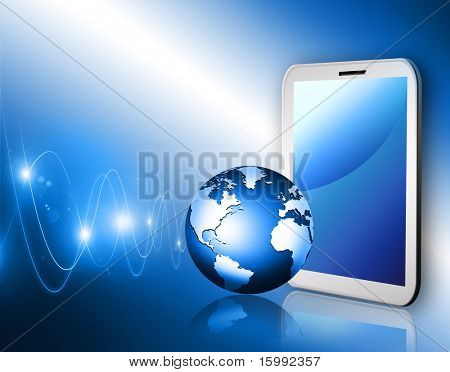 Miglior Internet il concetto di business globale da serie di concetti. Touchpad o Tablet PC
