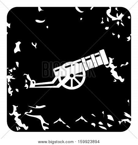 Medieval military throwing gun icon. Grunge illustration of medieval military throwing gun vector icon for web