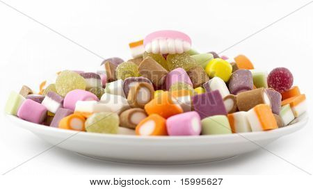 Plate Of Mixed Sweets With Teeth