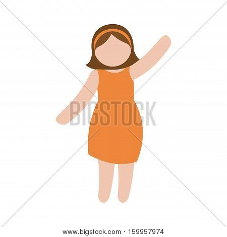 woman icon over white background. pictogram colorful sdesign. vector illustration