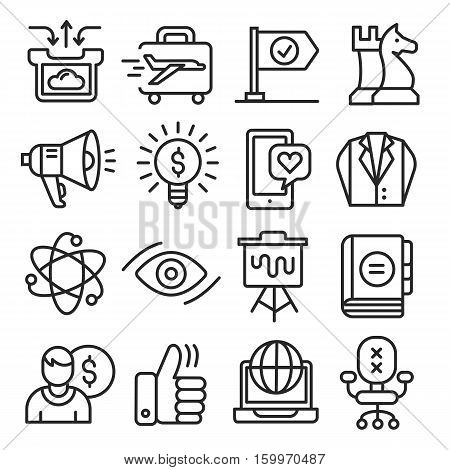 vector set lines icons pack collection lineart