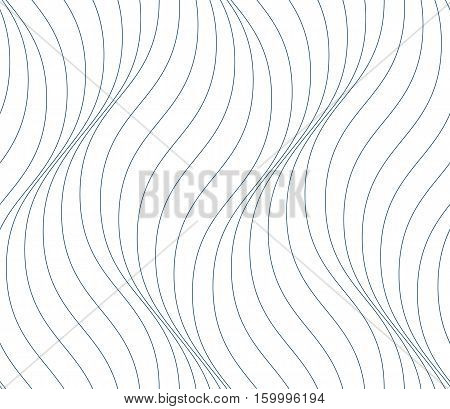 Grayscale vector seamless pattern graphic geometric wrapping paper. Abstract backdrop created with interweave black undulate lines can be used in textile and web designs