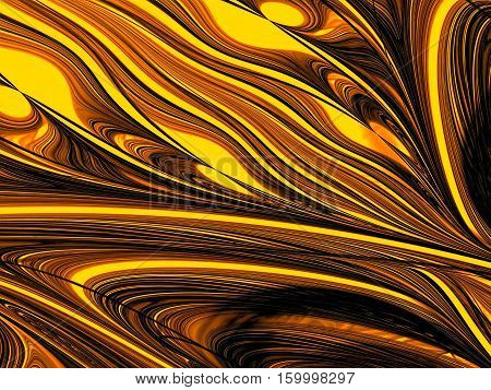 Fractal marble texture - abstract computer-generated image. Digital marbling: chaos lines and curves like stone surface. For texturing, covers, banners.