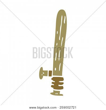 cartoon doodle wooden truncheon
