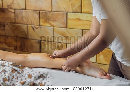 Total Relaxation. Beautiful Young Wwoman Get Balinese Or Thai Massage