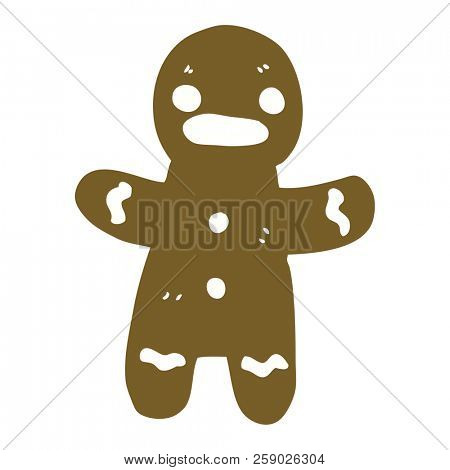 cartoon doodle gingerbread man