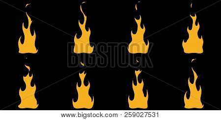 Sprite Sheets Fire Loop. Ready For Games Or Cartoon.