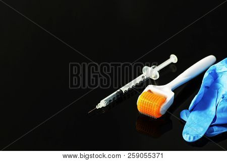Derma Roller For Medical Micro Needling Therapy. Tool Also Known As: Derma Roller, Mesoroller, Meso-