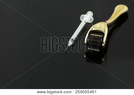 Derma Roller For Medical Micro Needling Therapy. Tool Also Known As: Derma Roller, Mesoroller, Meso-