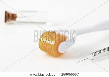 Derma Roller For Medical Micro Needling Therapy. Tool Also Known As: Derma Roller, Mesoroller, Meso-