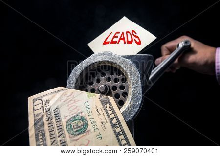 Concept Lead Generation And Funnel Sales. Leads Turns Into Cash Flow.