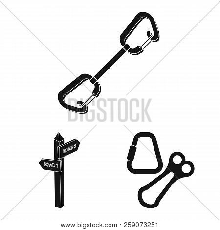 Vector Design Of Mountaineering And Peak Icon. Set Of Mountaineering And Camp Vector Icon For Stock.