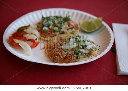 kylling tacos i en mexicanske resturant