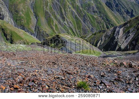 Azerbaijan, Gabala, Caucasian Mountains, Beautiful Scenery From A Height