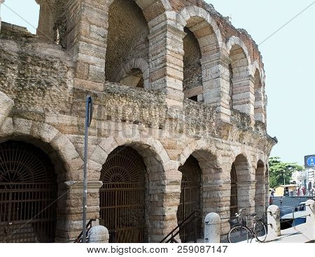 Veronese Amphitheater (arena Di Verona). It Is The Antique Amphitheater, The Third By The Size Const