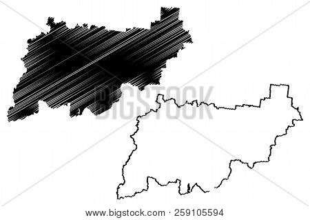 Kostroma Oblast (russia, Subjects Of The Russian Federation, Oblasts Of Russia) Map Vector Illustrat