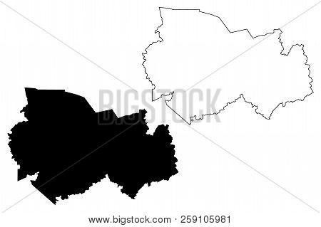 Novosibirsk Oblast (russia, Subjects Of The Russian Federation, Oblasts Of Russia) Map Vector Illust