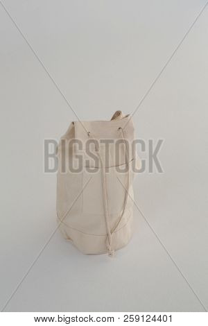 Close- up sack bag on white background