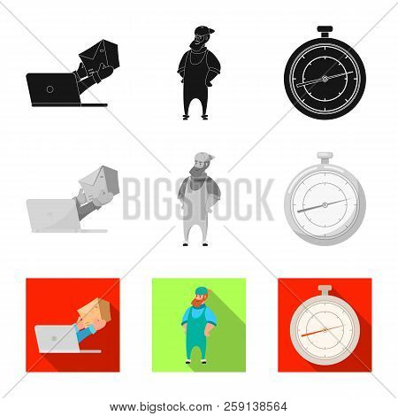 Vector Illustration Of Goods And Cargo Symbol. Collection Of Goods And Warehouse Vector Icon For Sto