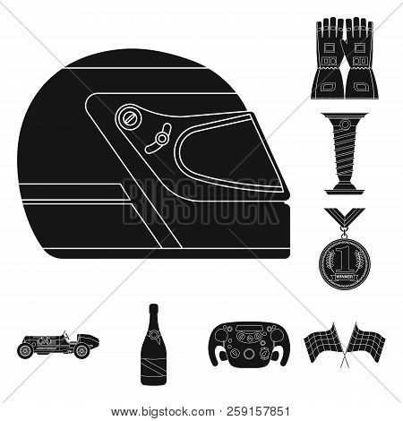 Vector Illustration Of Car And Rally Logo. Collection Of Car And Race Vector Icon For Stock.