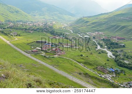 Fiagdon High Mountain Village In Kurtatinskoe Gorge, Republic Of North Ossetia, Russia