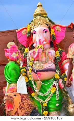Anaipatti, Tamilnadu - India - September 15 2018: 2018 Ganesh Chaturthi