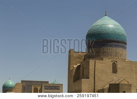 Blue Dome Of Mir-i-arab Madrasah, Bukhara, Uzbekistan.