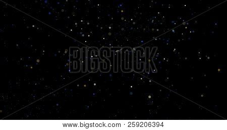 Flying Dust Particles On A Black Background