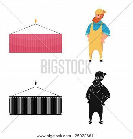 Vector Design Of Goods And Cargo Logo. Set Of Goods And Warehouse Vector Icon For Stock.