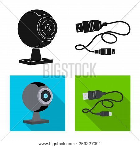 Vector Design Of Laptop And Device Symbol. Set Of Laptop And Server Stock Vector Illustration.