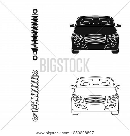 Vector Design Of Auto And Part Icon. Set Of Auto And Car Stock Symbol For Web.