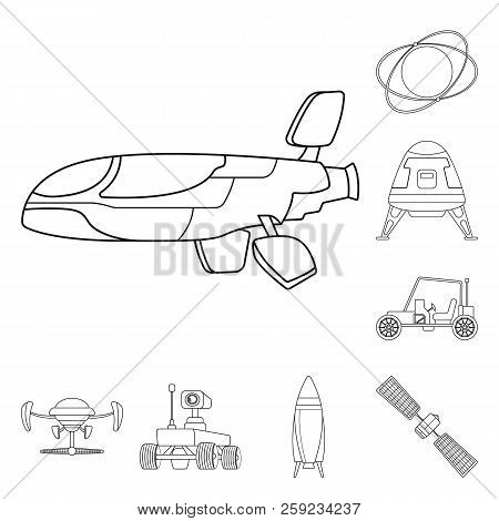Vector Design Of Mars And Space Symbol. Set Of Mars And Planet Vector Icon For Stock.