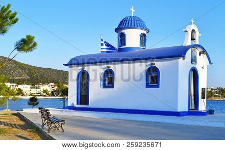 Saint Nikolaos Chapel At Nea Artaki Euboea Greece - The Protector Of The Sailors
