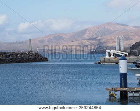 Entrance To Puerto Calero Marina Lanzarote Spain