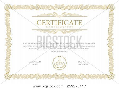 certificate template vector photo free trial bigstock
